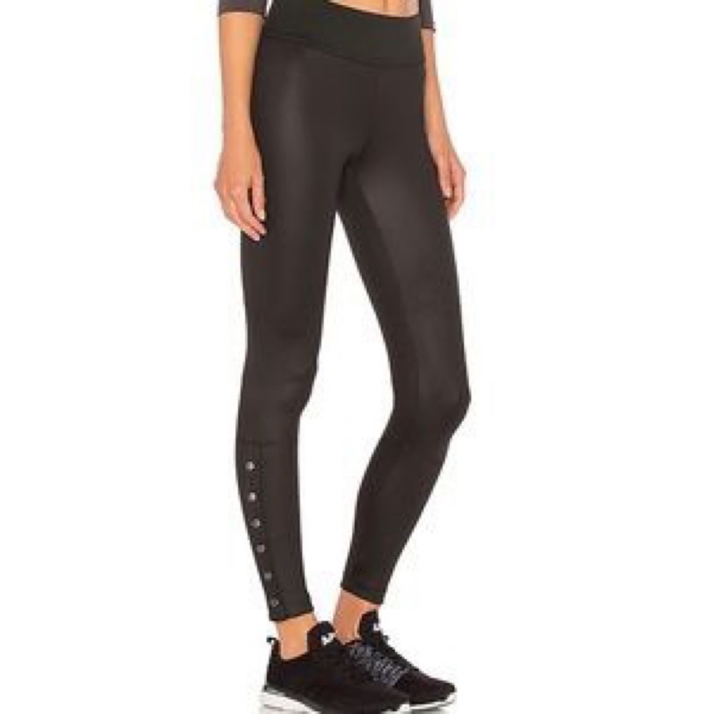 Koral • TKO Button Snap Tapshoe Leggings in True Black